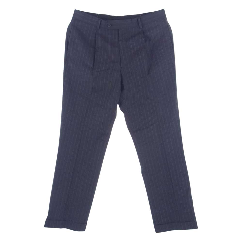 BURBERRY LONDON バーバリー ロンドン ストライプ 2B テーラード ジャケット スーツ セットアップ ダークグレー系【中古】