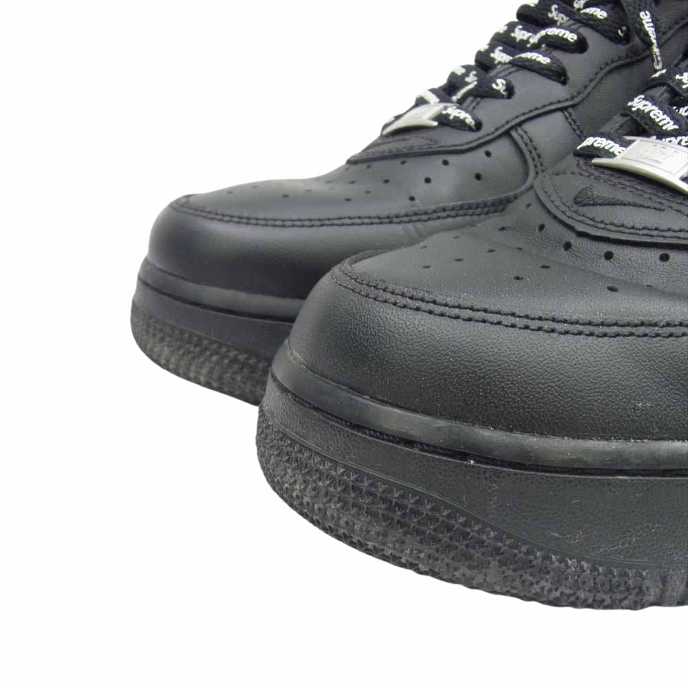 Supreme シュプリーム CU9225-001 × NIKE ナイキ AIR FORCE 1 Low エアフォース ワン ロー スニーカー ブラック系 US9【中古】