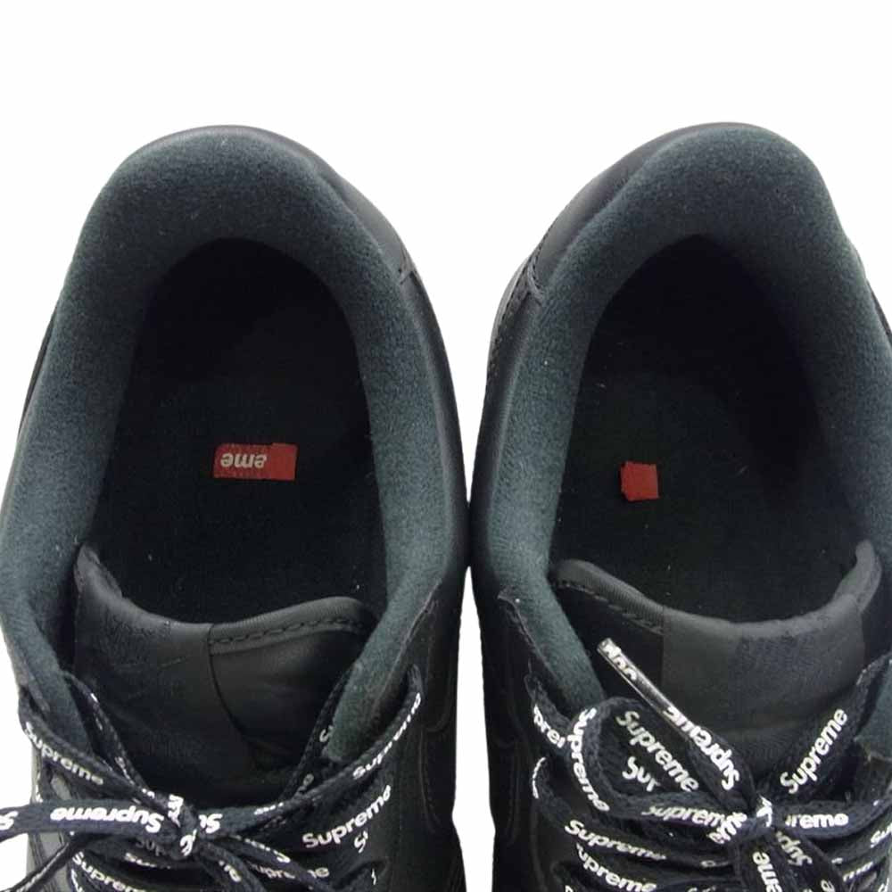 Supreme シュプリーム CU9225-001 × NIKE ナイキ AIR FORCE 1 Low エアフォース ワン ロー スニーカー ブラック系 US9【中古】