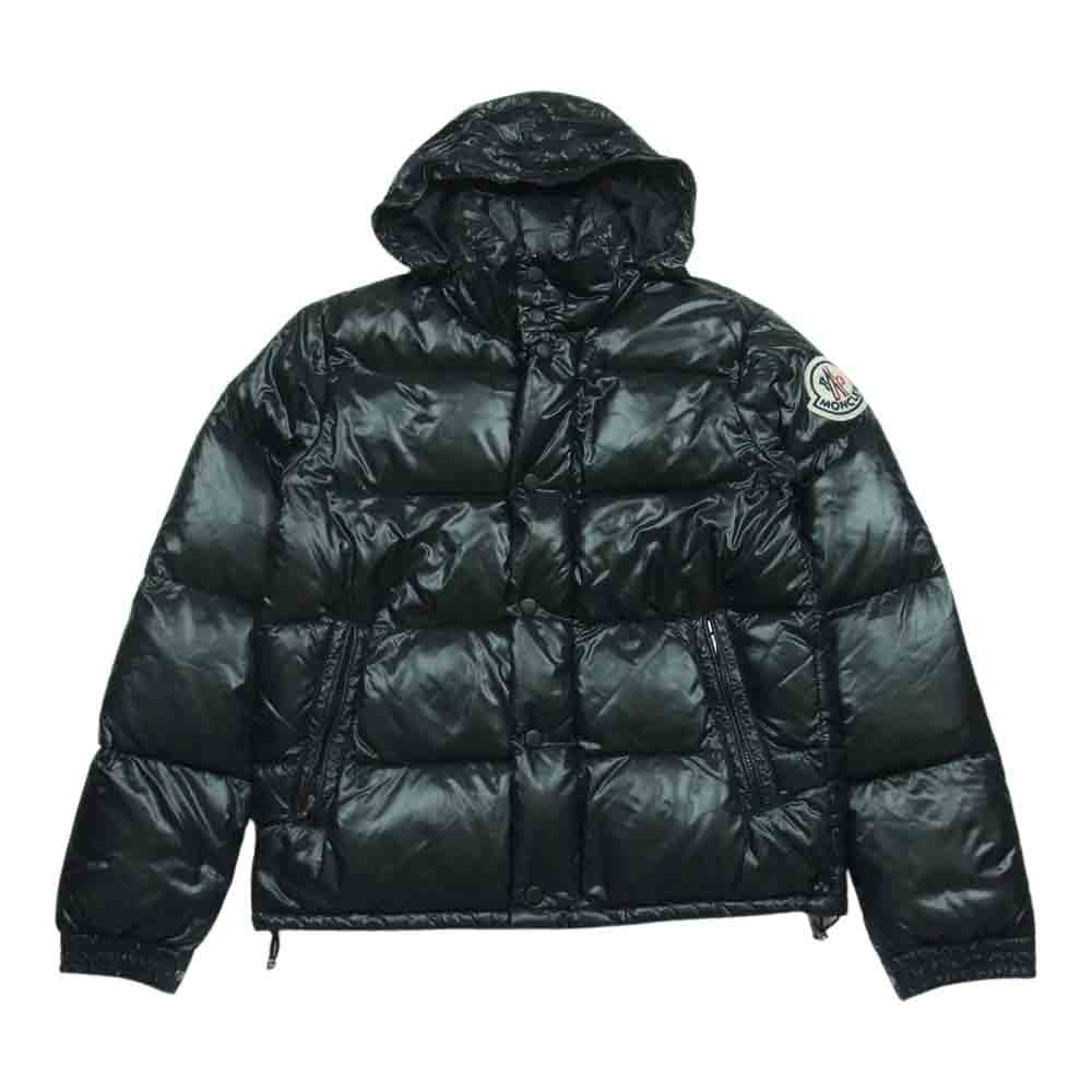 MONCLER モンクレール 国内正規品 スープリームスタグ ロゴワッペン ダウン ジャケット ブルガリア製 ブラック系【中古】