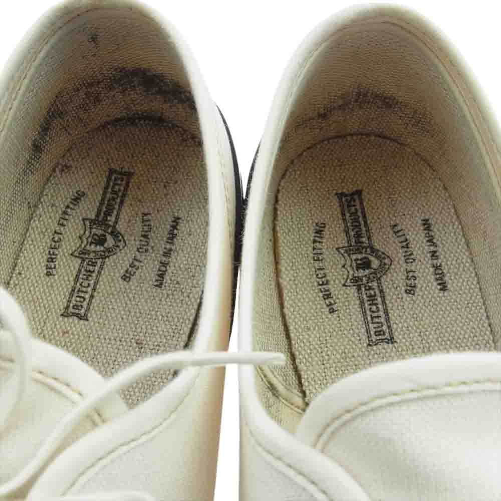 BUTCHER PRODUCTS ブッチャープロダクツ 22SS DECK SHOES キャンバス デッキ スニーカー シューズ オフホワイト系 ブラック系【中古】