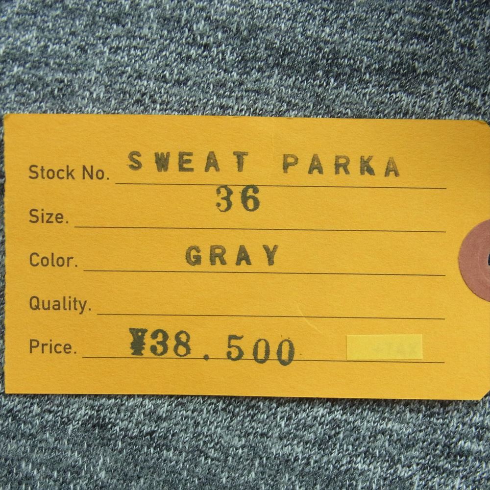 BUTCHER PRODUCTS ブッチャープロダクツ TIMEWORN CLOTHING タイムウォーンクロージング SWEAT PARKA スウェット パーカー グレー系 36【美品】【中古】