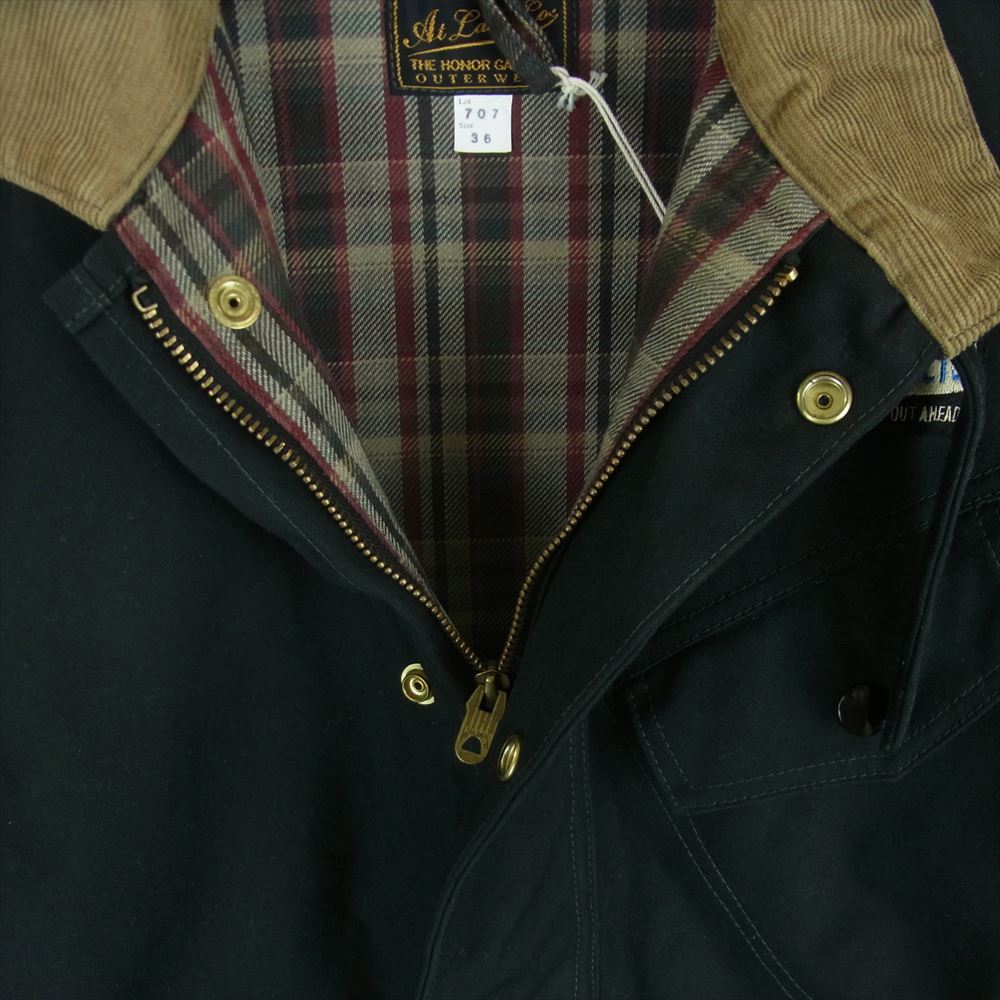 AT LAST アットラスト DESPATCH RIDERS JACKET ディスパッチ ライダース モーターサイクル ジャケット ブラック系 36【美品】【中古】