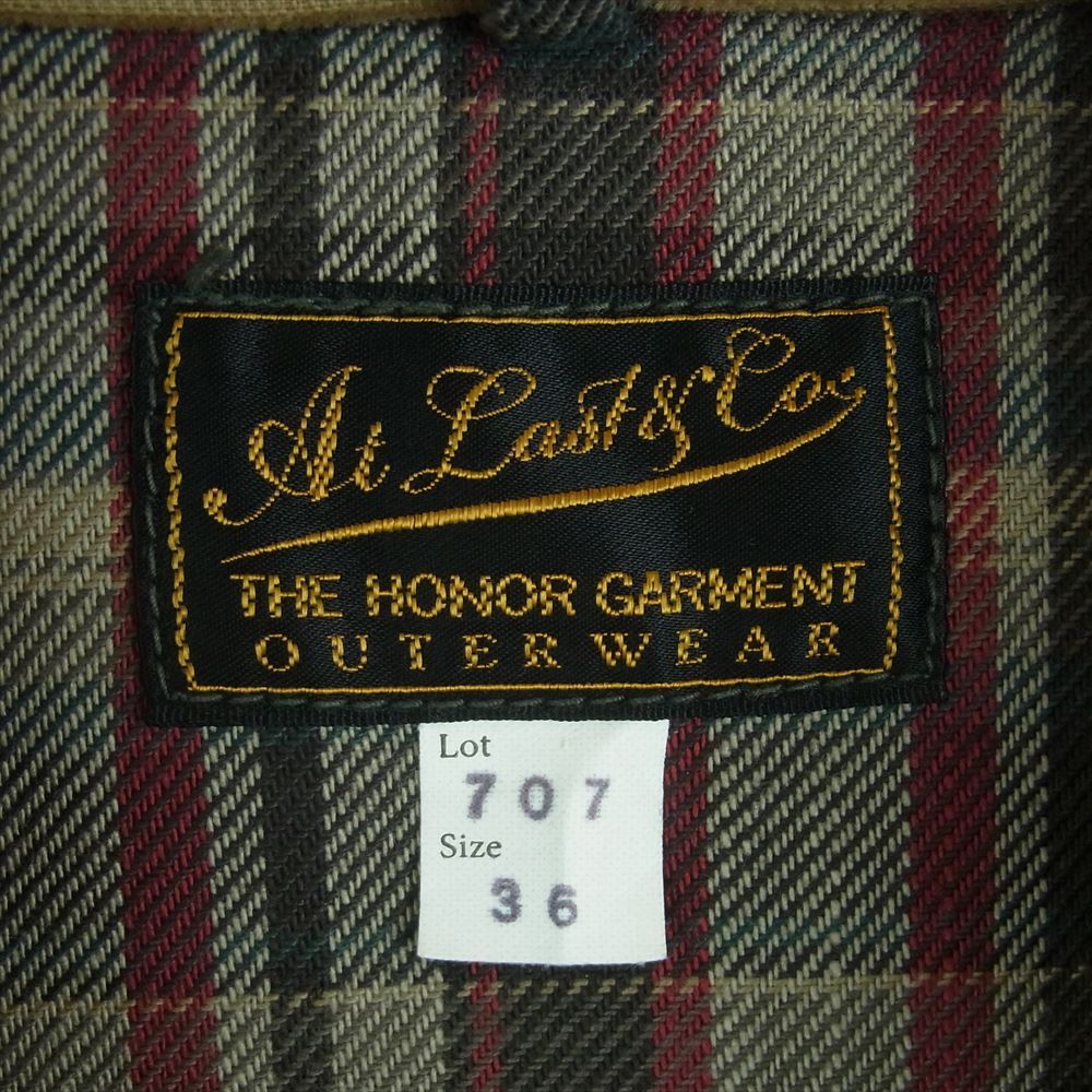 AT LAST アットラスト DESPATCH RIDERS JACKET ディスパッチ ライダース モーターサイクル ジャケット ブラック系 36【美品】【中古】