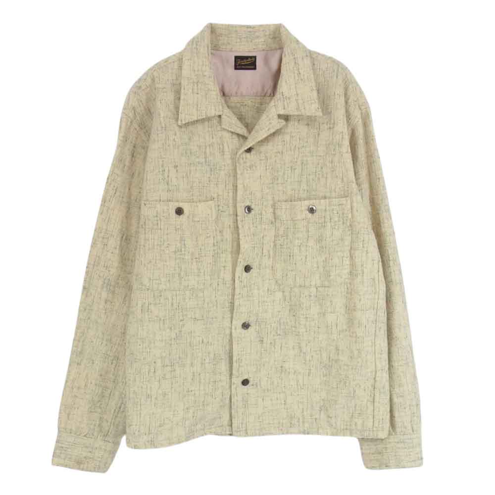 TENDERLOIN テンダーロイン T-WOOL SHT ウール レーヨン オープンカラー 長袖シャツ イエロー系 S【中古】
