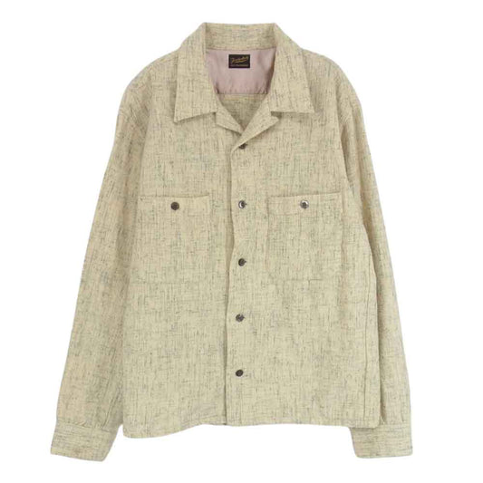 TENDERLOIN テンダーロイン T-WOOL SHT ウール レーヨン オープンカラー 長袖シャツ イエロー系 S【中古】