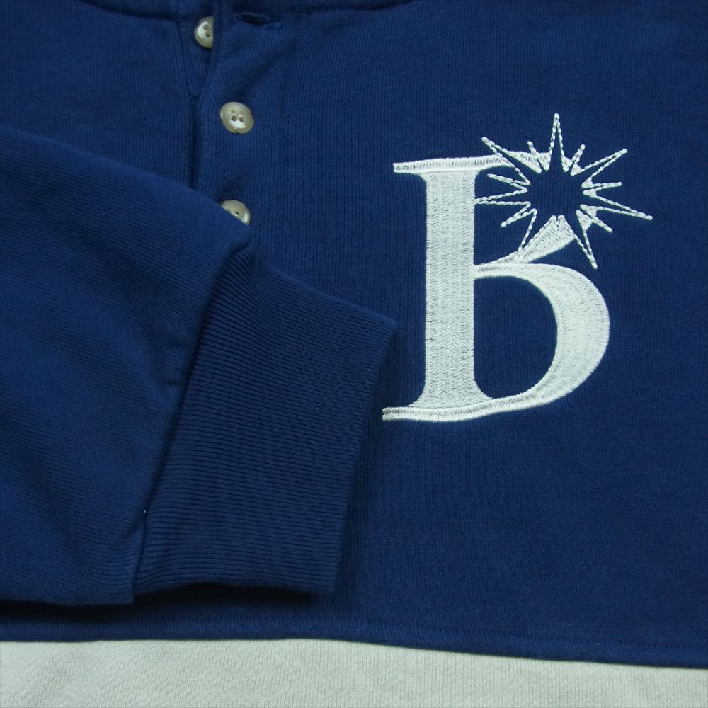 ボット 223BoTT07 2 Tone Pullover Hoodie 裏地サーマル 2トーン プルオーバー フーディー パーカー オフホワイト系 ブルー系 XL【中古】