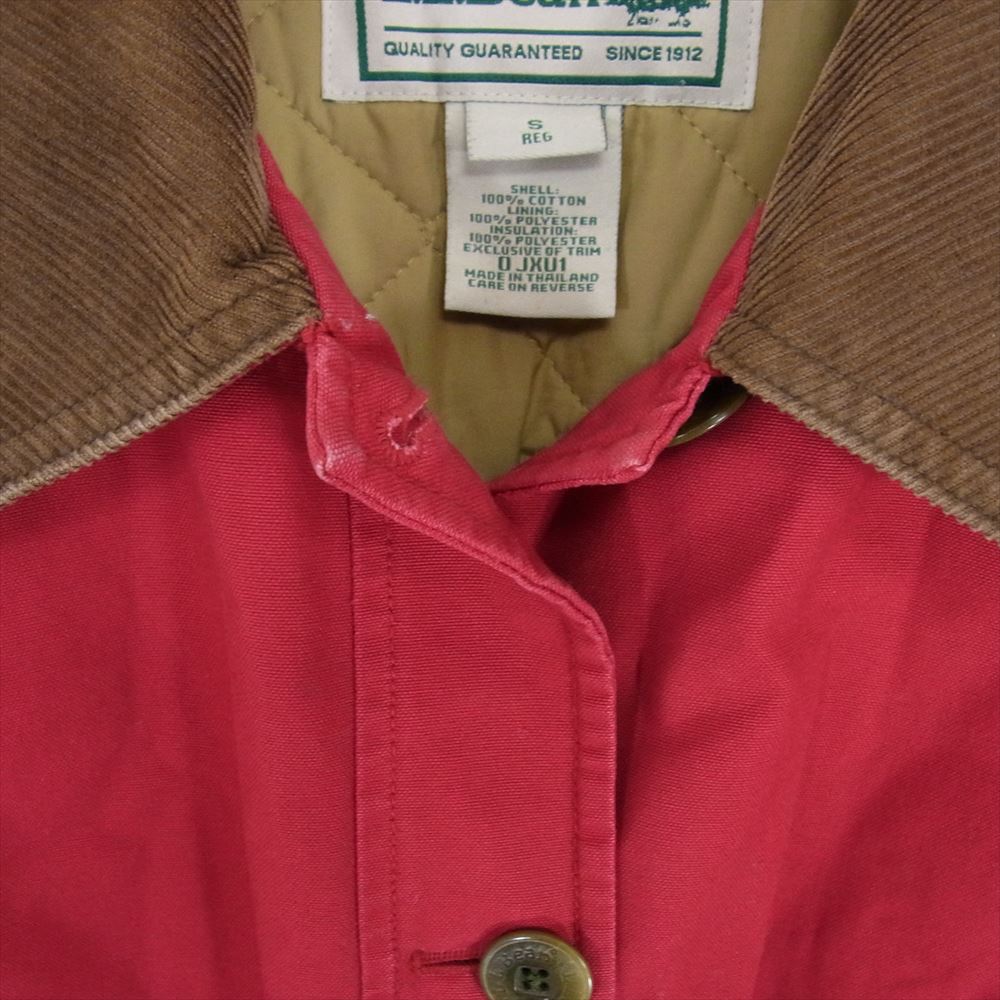 L.L.Bean エルエルビーン 袖コーデュロイ 裏地キルティング カバーオール ジャケット レッド系 S【中古】