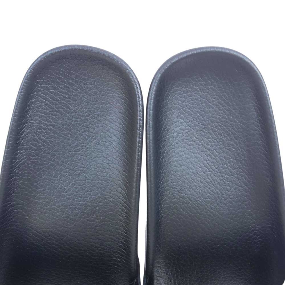 BALENCIAGA バレンシアガ 500573 ロゴ フラット プール サンダル ブラック系 39【中古】