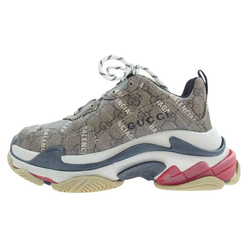 GUCCI グッチ × Balenciaga The Hacker Project Triple S バレンシアガ ザハッカープロジェクト トリプルS トリプルエス ウィメンズ スニーカー マルチカラー系 25cm【中古】