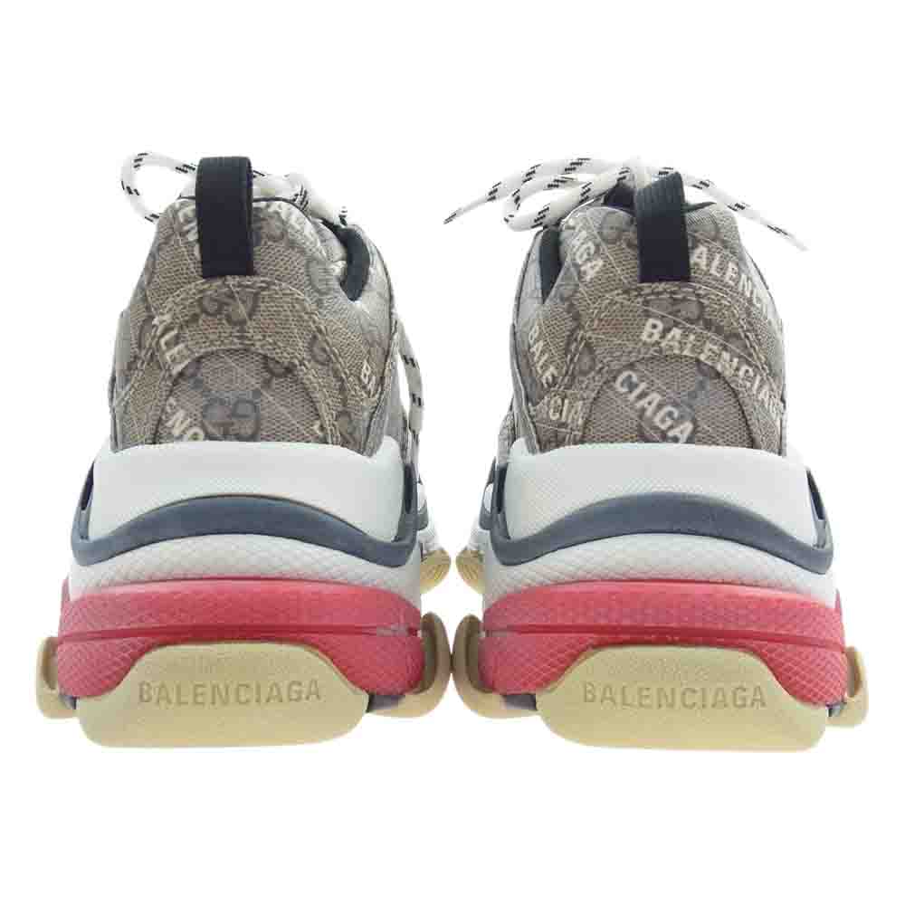 GUCCI グッチ × Balenciaga The Hacker Project Triple S バレンシアガ ザハッカープロジェクト トリプルS トリプルエス ウィメンズ スニーカー マルチカラー系 25cm【中古】