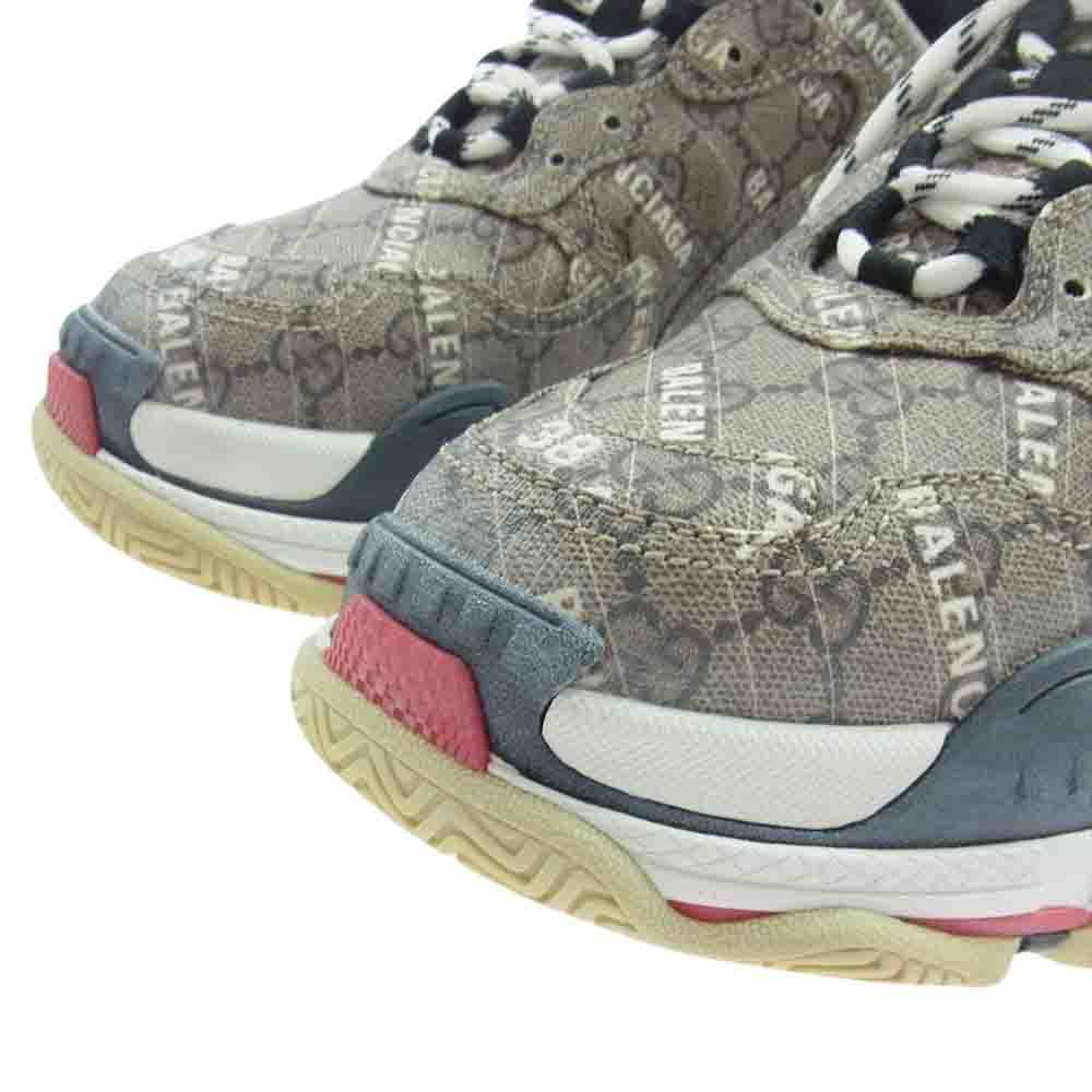 GUCCI グッチ × Balenciaga The Hacker Project Triple S バレンシアガ ザハッカープロジェクト トリプルS トリプルエス ウィメンズ スニーカー マルチカラー系 25cm【中古】
