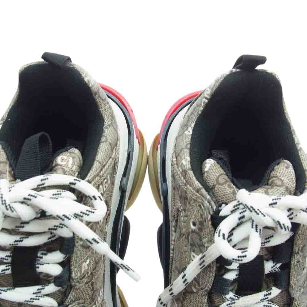 GUCCI グッチ × Balenciaga The Hacker Project Triple S バレンシアガ ザハッカープロジェクト トリプルS トリプルエス ウィメンズ スニーカー マルチカラー系 25cm【中古】