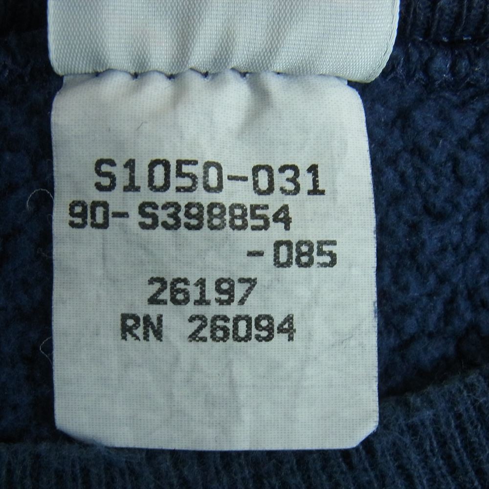 Champion チャンピオン ヴィンテージ 90s 刺繍タグ メキシコ製 REVERSE WEAVE 目なし リバースウィーブ クルーネック スウェット トレーナー ネイビー系 XL【中古】