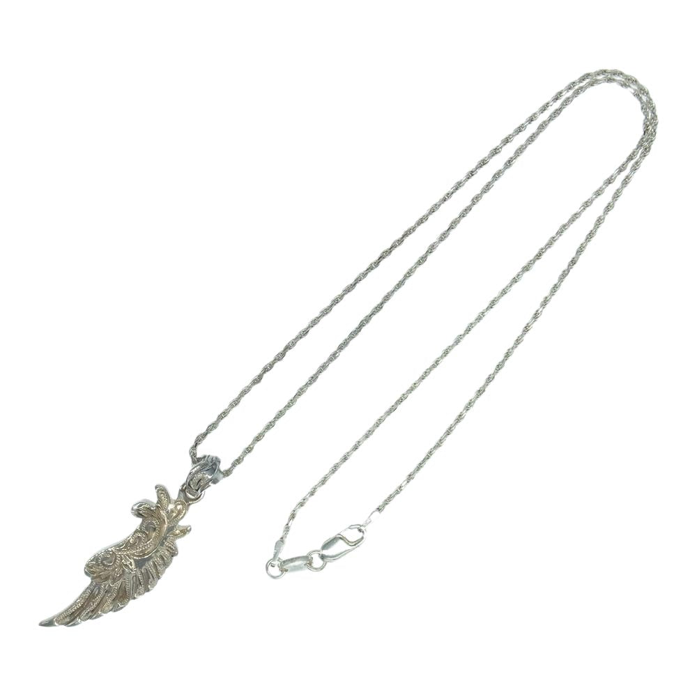 ロノ ハワイアンジュエリー フェザー ペンダントトップ ネックレス シルバー系【中古】
