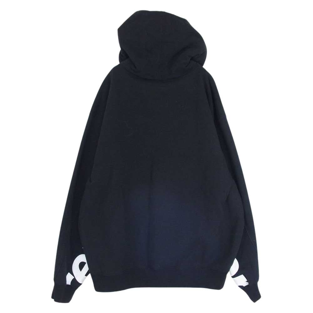 Supreme シュプリーム 22SS Cropped Panels Hooded Sweatshirt クロップド パネル フーデッド スウェットシャツ パーカー ブラック系 XL【中古】