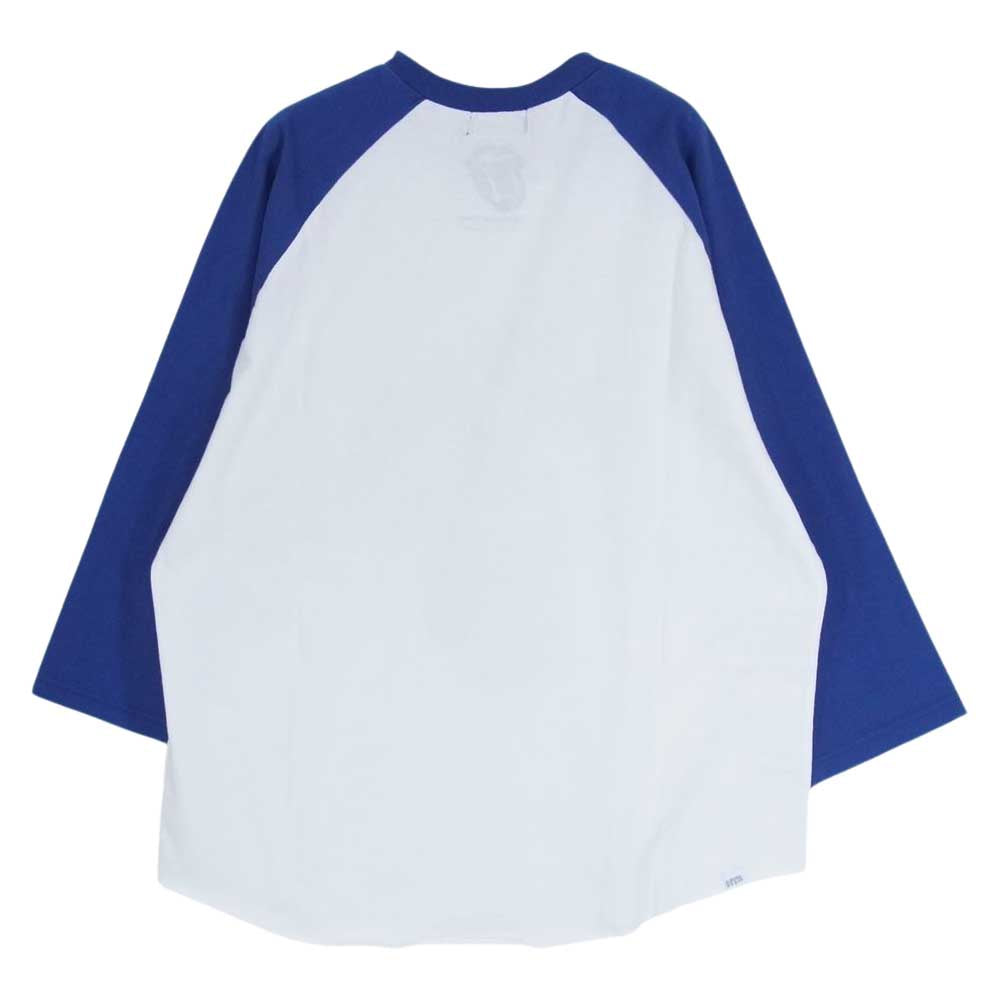 HYSTERIC GLAMOUR ヒステリックグラマー 23AW  02233CL15  THE ROLLING STONES 1975 七分袖 Tシャツ ブルー系 L【新古品】【未使用】【中古】