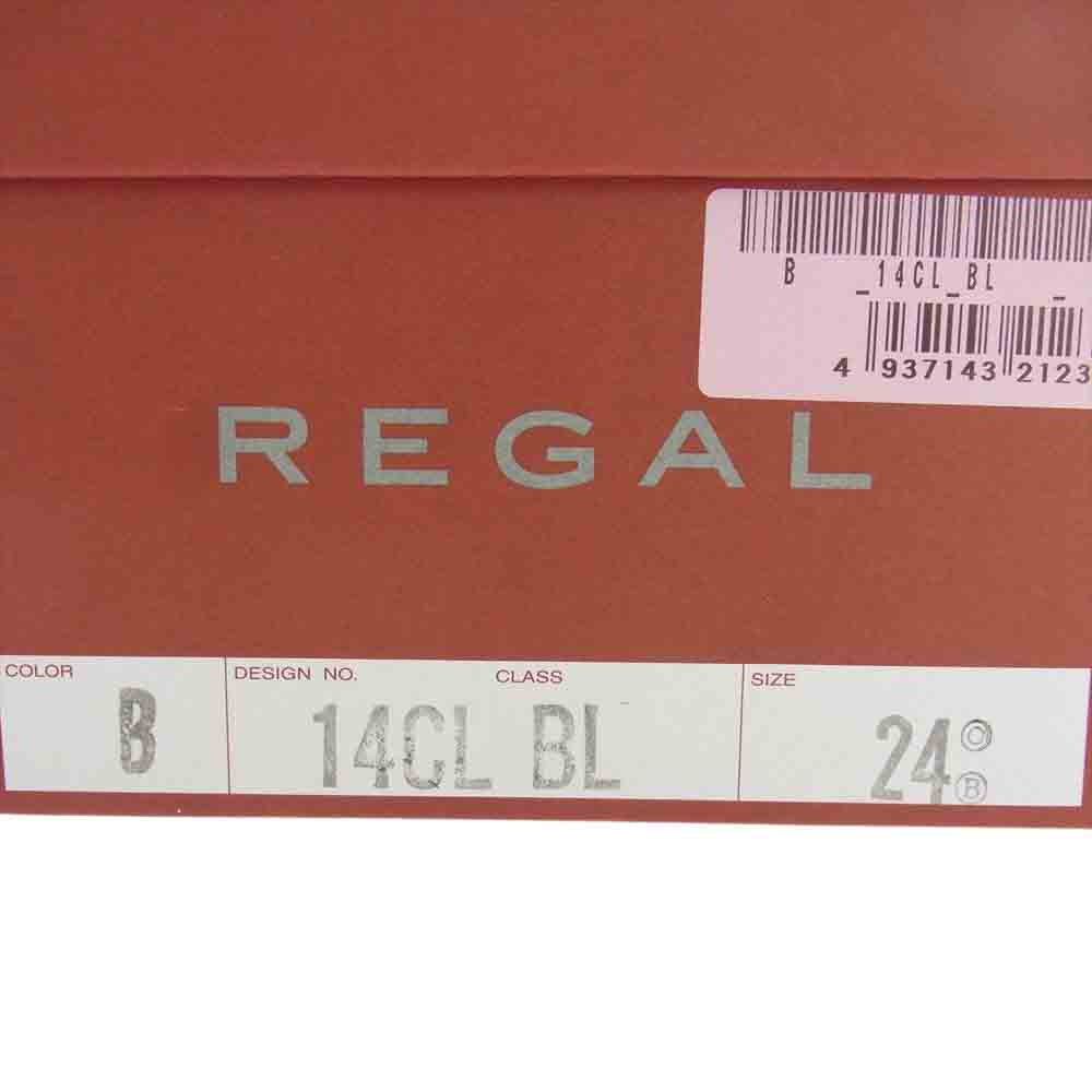 REGAL リーガル 14CL プレーントウ シューズ ブラック系 24.0cm【中古】
