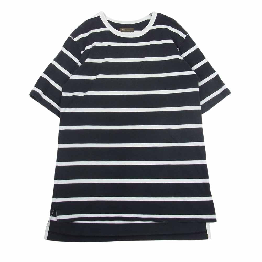 Y's Yohji Yamamoto ワイズ ヨウジヤマモト Y's for men ワイズフォーメン ボーダー 半袖 Tシャツ ブラック系 3【中古】