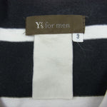 Y's Yohji Yamamoto ワイズ ヨウジヤマモト Y's for men ワイズフォーメン ボーダー 半袖 Tシャツ ブラック系 3【中古】