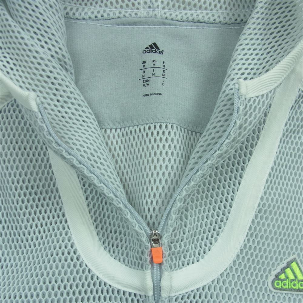 kolor カラー AP8022 ADIDAS アディダス ジップアップ メッシュ パーカー グレー系 ライトグリーン系 M【美品】【中古】