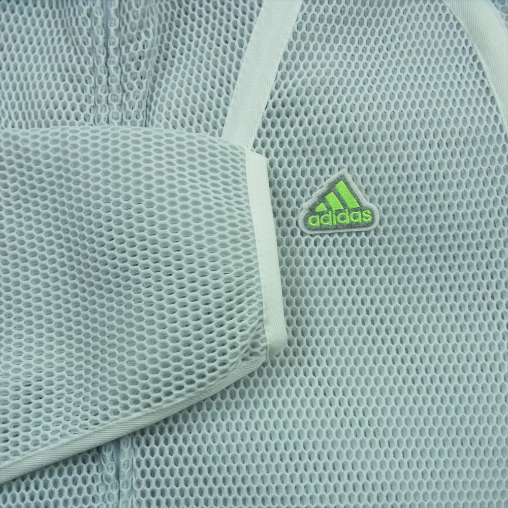 kolor カラー AP8022 ADIDAS アディダス ジップアップ メッシュ パーカー グレー系 ライトグリーン系 M【美品】【中古】