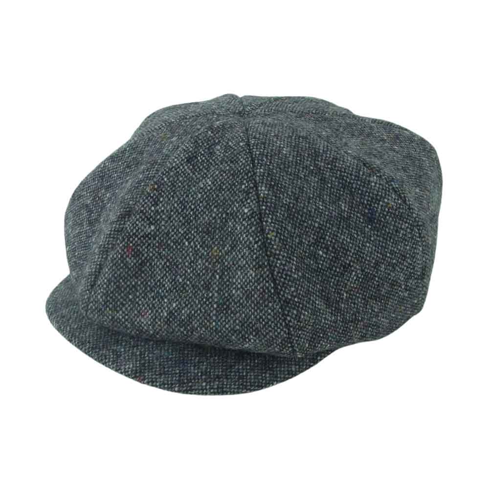 A BATHING APE アベイシングエイプ 1860-180-003 GORILLA WOOL ツイード キャスケット 帽子 グレー系 L【中古】