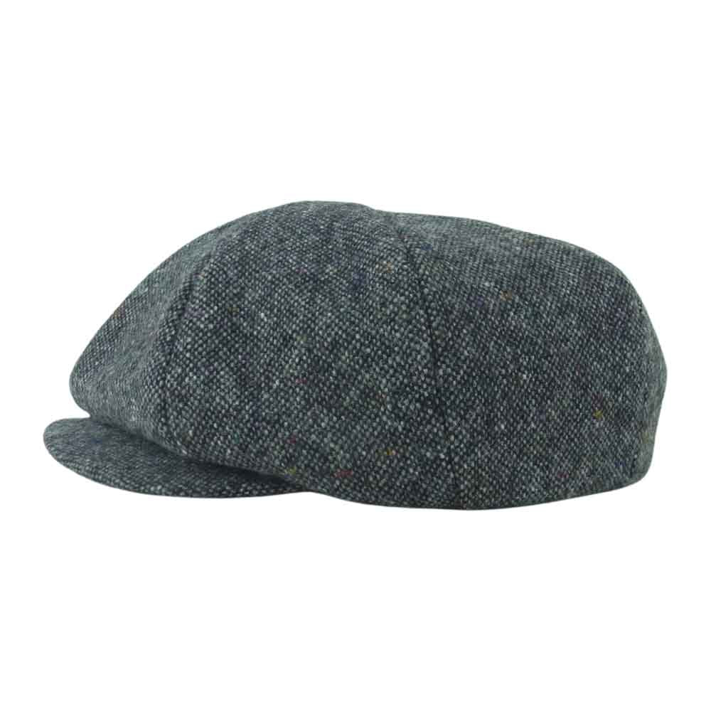A BATHING APE アベイシングエイプ 1860-180-003 GORILLA WOOL ツイード キャスケット 帽子 グレー系 L【中古】