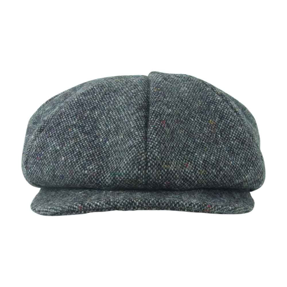 A BATHING APE アベイシングエイプ 1860-180-003 GORILLA WOOL ツイード キャスケット 帽子 グレー系 L【中古】