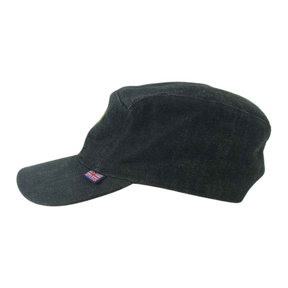BELSTAFF ベルスタッフ BLACK PRINCE刺繍 デニム ワーク キャップ ブラック系 2【中古】
