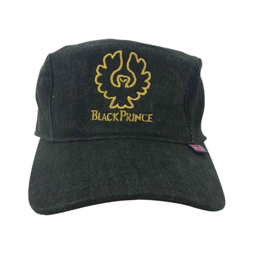 BELSTAFF ベルスタッフ BLACK PRINCE刺繍 デニム ワーク キャップ ブラック系 2【中古】