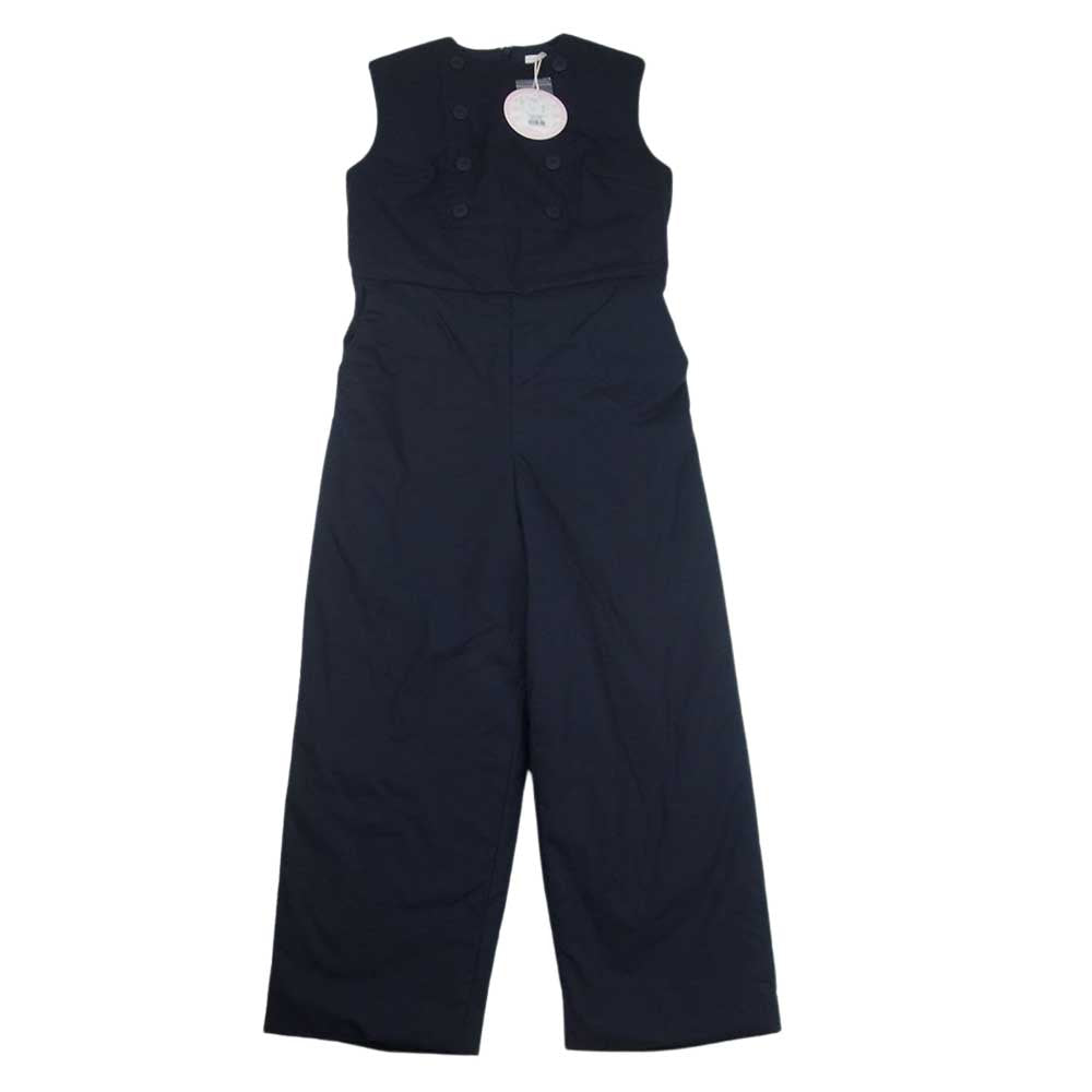 ボーダーズアットバルコニー BA2121-3R-01 PADDING JUMP SUITS パディング ジャンプ スーツ ノースリーブ 中綿 オールインワン ジャンプスーツ ネイビー系 36【極上美品】【中古】
