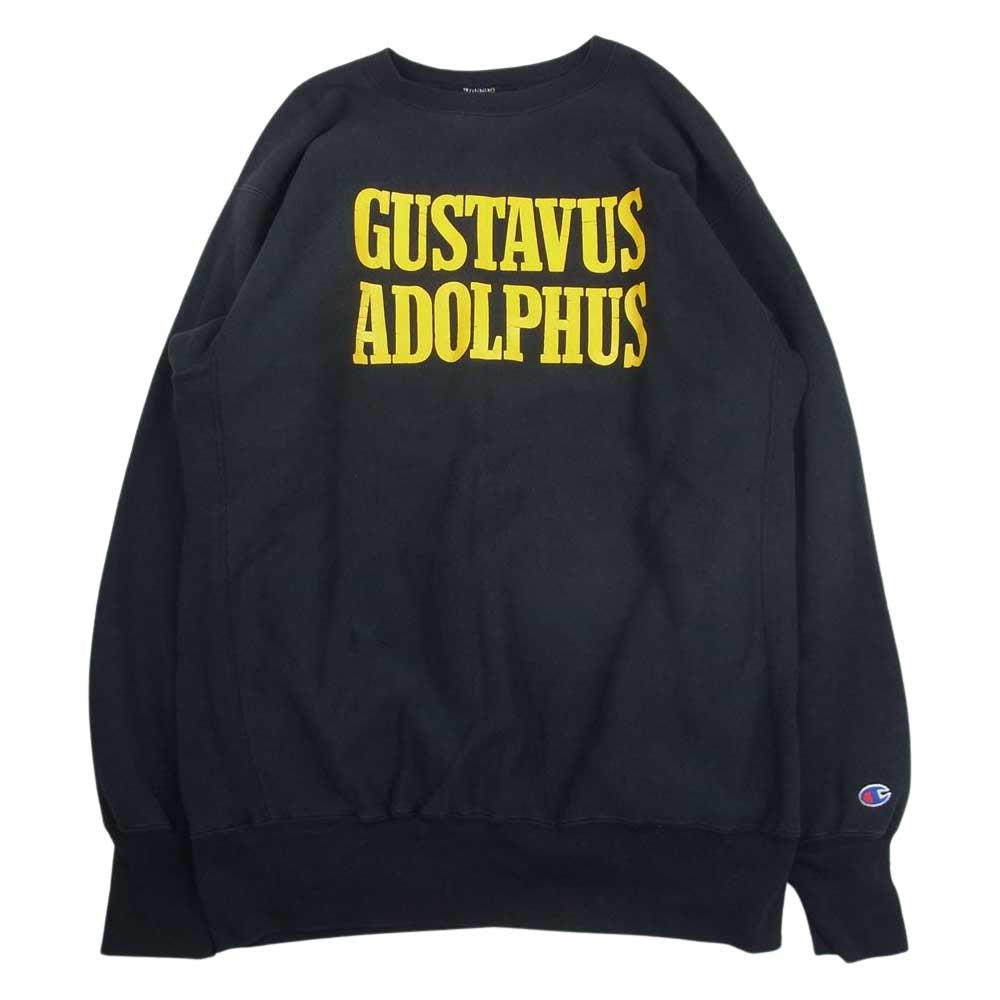 Champion チャンピオン ヴィンテージ 90s USA製 刺繍タグ リバースウィーブ クルーネック スウェット ネイビー系 XXL【中古】