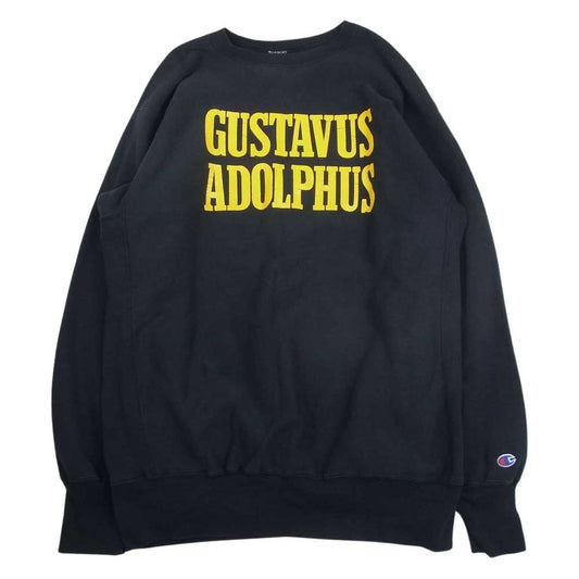 Champion チャンピオン ヴィンテージ 90s USA製 刺繍タグ リバースウィーブ クルーネック スウェット ネイビー系 XXL【中古】