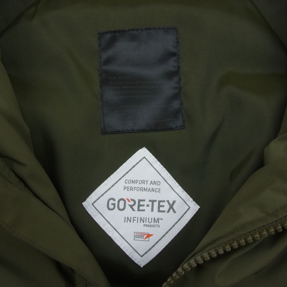 ダイワピア 21AW BJ-22121W SO NAKAMEGURO別注 TECH MIDDLER DOWN テック ミドル ジップアップ ダウンジャケット ダウンコート GORE-TEX カーキ系 M【中古】