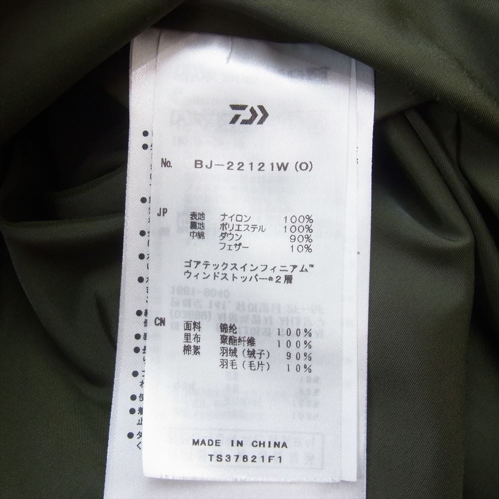 ダイワピア 21AW BJ-22121W SO NAKAMEGURO別注 TECH MIDDLER DOWN テック ミドル ジップアップ ダウンジャケット ダウンコート GORE-TEX カーキ系 M【中古】