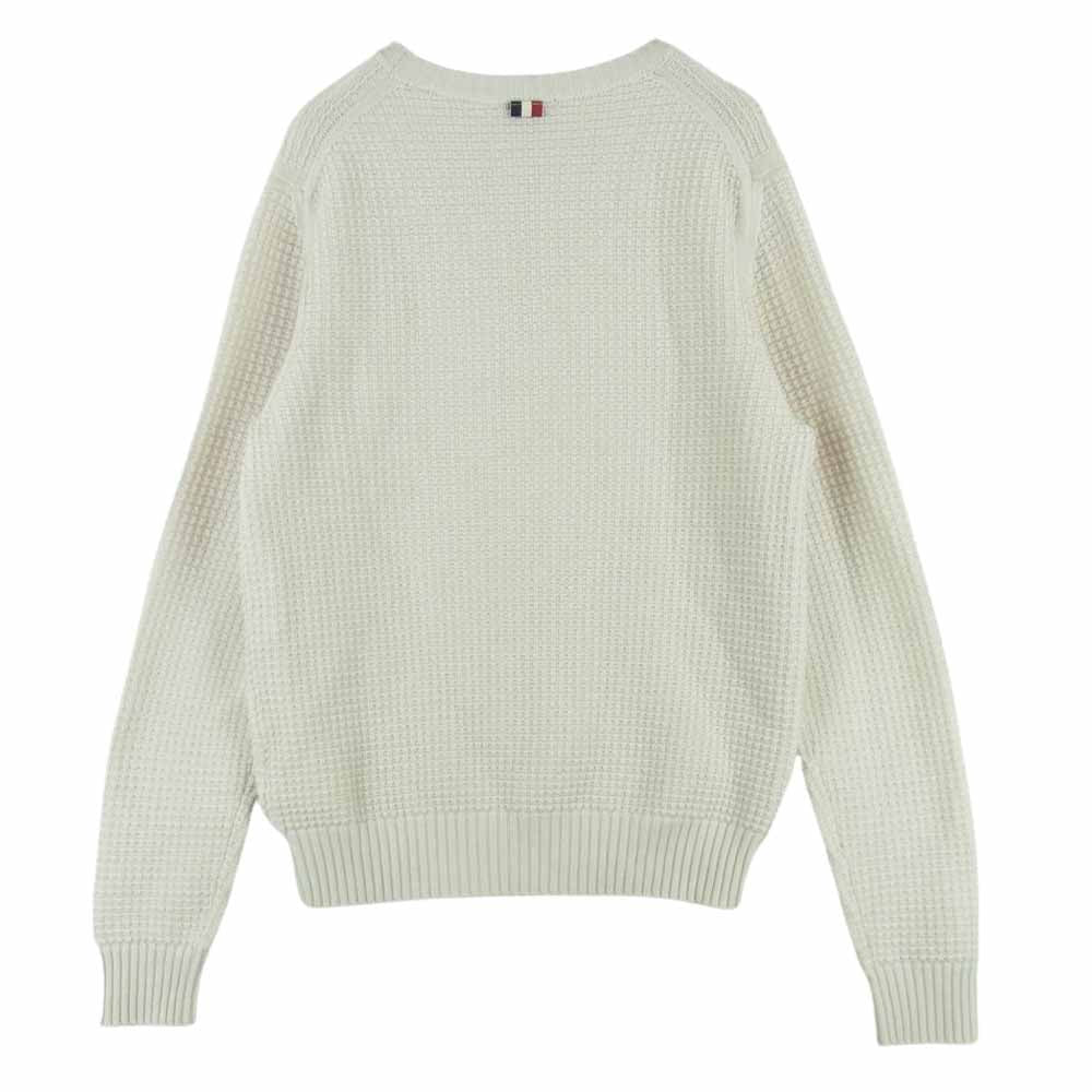MONCLER モンクレール E20919044900 MAGLIONE TRICOT GIROCOLLO クルーネック ハイゲージ ニット 羊毛 オフホワイト系 M【中古】