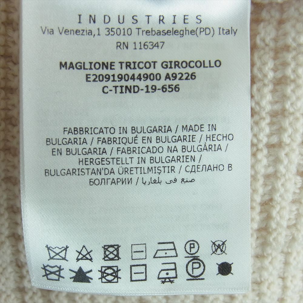 MONCLER モンクレール E20919044900 MAGLIONE TRICOT GIROCOLLO クルーネック ハイゲージ ニット 羊毛 オフホワイト系 M【中古】