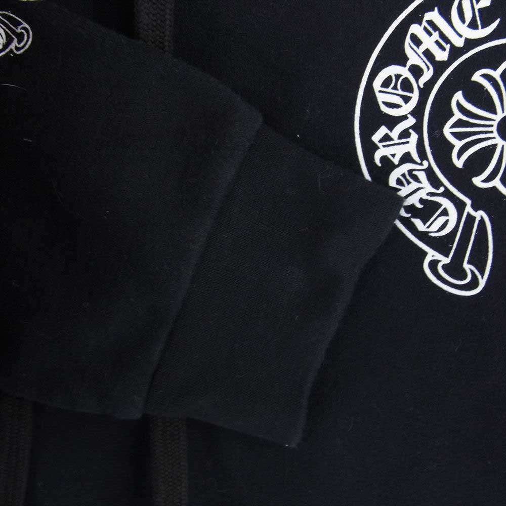 CHROME HEARTS クロムハーツ（原本無） 2212-304-4054 Multicolor Sleeve Logo Horseshoe Pullover マルチカラー スリーブロゴ ホースシュー プルオーバ― パーカー ブラック系 M【中古】