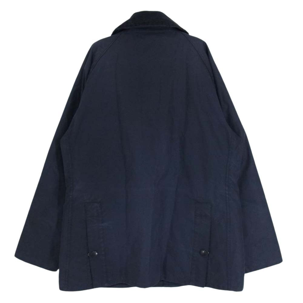 Barbour バブアー 1602130 英国製 SL BEDALE ビデイル オイルド ジャケット 襟コーデュロイ 切替 3ワラント ネイビー系 34【中古】