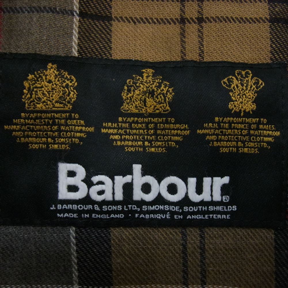 Barbour バブアー 1602130 英国製 SL BEDALE ビデイル オイルド ジャケット 襟コーデュロイ 切替 3ワラント ネイビー系 34【中古】