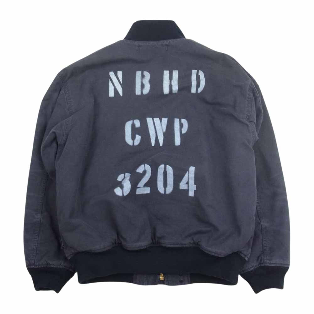 NEIGHBORHOOD ネイバーフッド 23AW 232YTNH-JKM01 DECK JACKET 硫化染め コードクロス バックプリント デッキ ジャケット ネイビー系 S【極上美品】【中古】