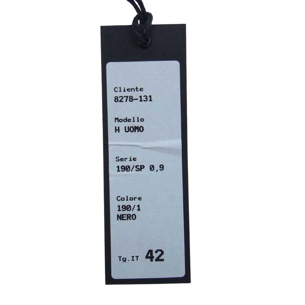 エンメティ 8278-311 H UOMO アッカ ウォモ 干場義雅 ナッパレザー シングル ライダースジャケット  ブラック系 42 XS【極上美品】【中古】