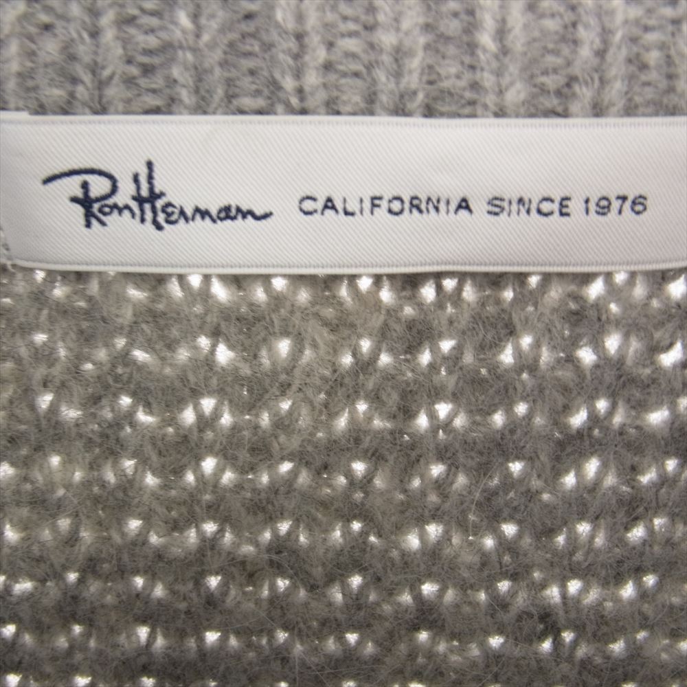 Ron Herman ロンハーマン 622080045-1071 アンゴラ混ウール ワッフル ニット セーター グレー系 M【中古】