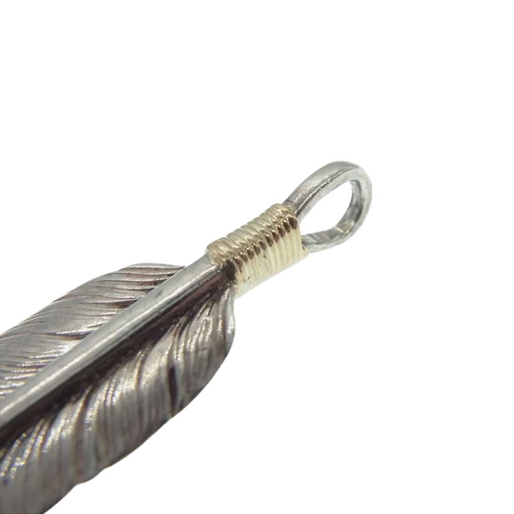 TARO WASHIMI ワシミタロウ 鷲見太郎 ギャランティ付属 金巻きフェザー M 01 ペンダントトップ シルバー系【中古】