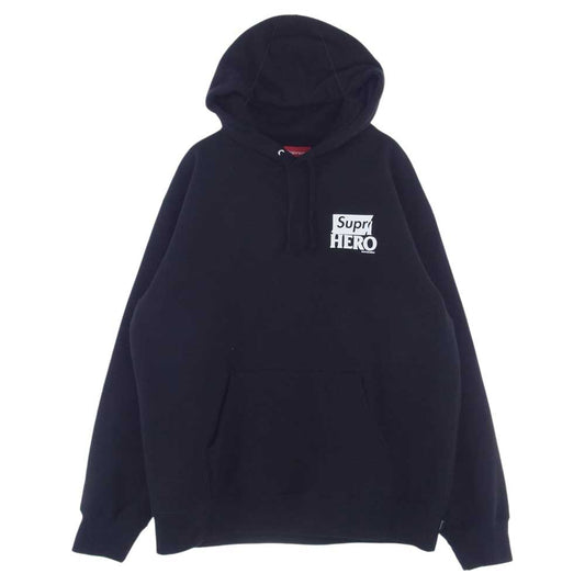 Supreme シュプリーム 22SS  × ANTIHERO Hooded Sweatshirt シュプリーム×アンタイヒーロー パーカー ブラック系 L【美品】【中古】