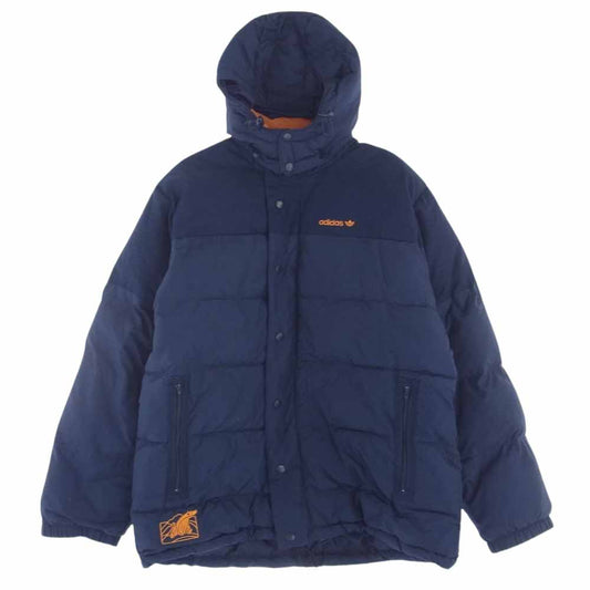 adidas アディダス 中綿 フード付 ジャケット ネイビー系 M【中古】