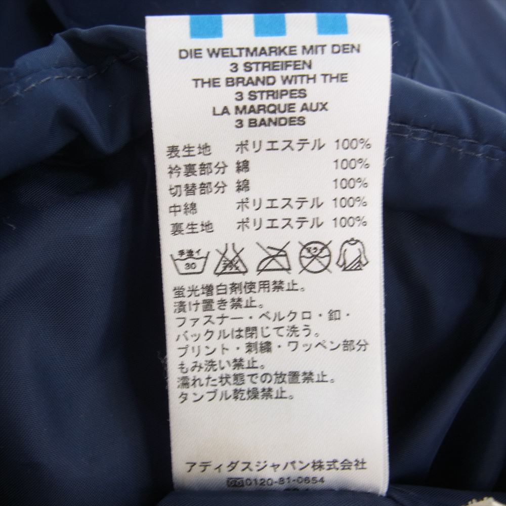 adidas アディダス 中綿 フード付 ジャケット ネイビー系 M【中古】