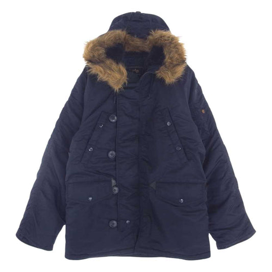 ALPHA アルファ N-3B フライト ジャケット ネイビー系 XS【中古】