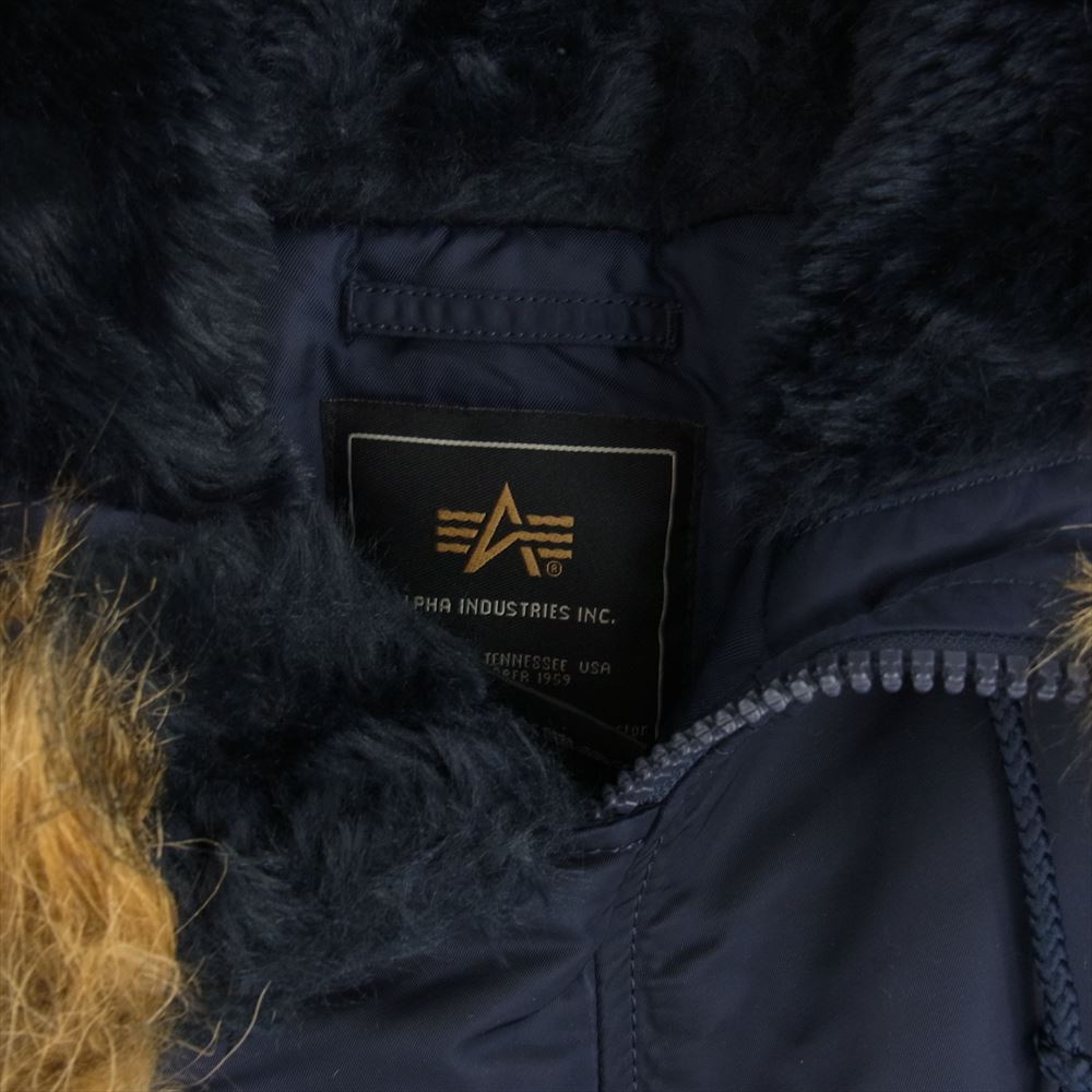 ALPHA アルファ N-3B フライト ジャケット ネイビー系 XS【中古】